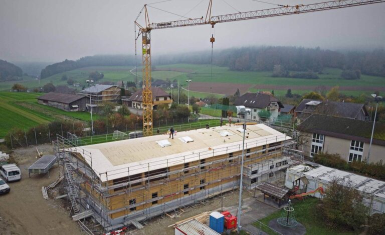 Arbeiten Schulhausneubau Seeberg
